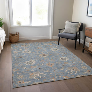 Piper Looms Chantille Global ACN1137 Denim Machine Washable Area Rug Lifestyle Image Feature