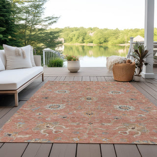 Piper Looms Chantille Global ACN1137 Pink Machine Washable Area Rug Outdoor Lifestyle Image Feature