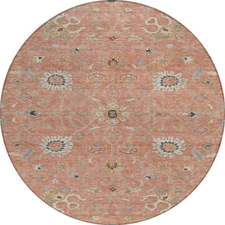 Piper Looms Chantille Global ACN1137 Pink Machine Washable Area Rug Round Main Image