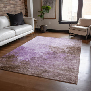 Piper Looms Chantille Watercolors ACN1138 Lavender Machine Washable Area Rug Lifestyle Image Feature