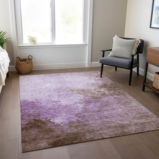 Piper Looms Chantille Watercolors ACN1138 Lavender Machine Washable Area Rug Lifestyle Image Feature