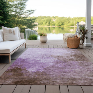 Piper Looms Chantille Watercolors ACN1138 Lavender Machine Washable Area Rug Outdoor Lifestyle Image Feature