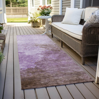 Piper Looms Chantille Watercolors ACN1138 Lavender Machine Washable Area Rug Runner Outdoor Lifestyle Image Feature