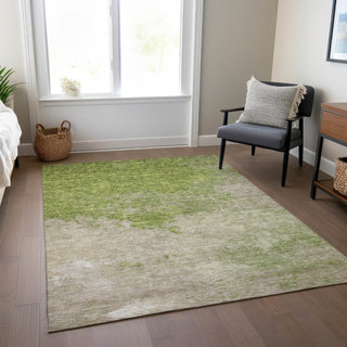 Piper Looms Chantille Watercolors ACN1138 Olive Machine Washable Area Rug Lifestyle Image Feature