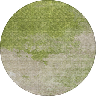 Piper Looms Chantille Watercolors ACN1138 Olive Machine Washable Area Rug Round Main Image