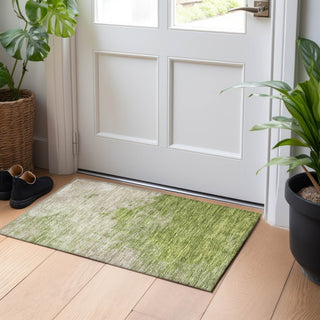 Piper Looms Chantille Watercolors ACN1138 Olive Machine Washable Area Rug Scatter Lifestyle Image Feature