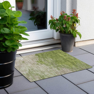 Piper Looms Chantille Watercolors ACN1138 Olive Machine Washable Area Rug Scatter Outdoor Lifestyle Image Feature