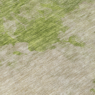 Piper Looms Chantille Watercolors ACN1138 Olive Machine Washable Area Rug Swatch Image
