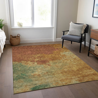 Piper Looms Chantille Watercolors ACN1138 Paprika Machine Washable Area Rug Lifestyle Image Feature