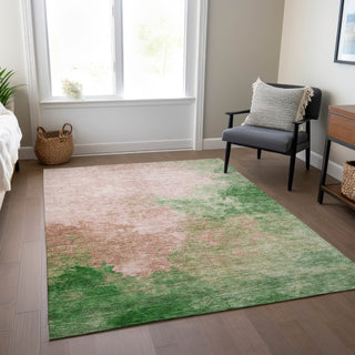 Piper Looms Chantille Watercolors ACN1138 Pink Machine Washable Area Rug Lifestyle Image Feature