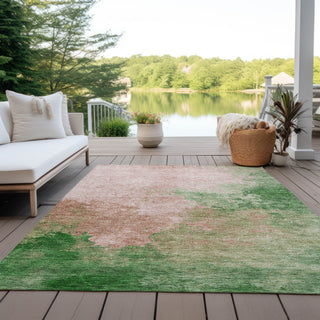 Piper Looms Chantille Watercolors ACN1138 Pink Machine Washable Area Rug Outdoor Lifestyle Image Feature