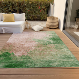 Piper Looms Chantille Watercolors ACN1138 Pink Machine Washable Area Rug Outdoor Lifestyle Image Feature