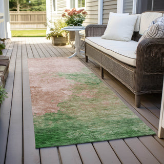 Piper Looms Chantille Watercolors ACN1138 Pink Machine Washable Area Rug Runner Outdoor Lifestyle Image Feature