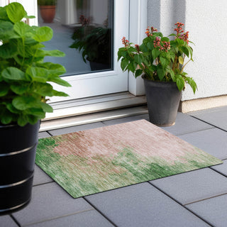 Piper Looms Chantille Watercolors ACN1138 Pink Machine Washable Area Rug Scatter Outdoor Lifestyle Image Feature