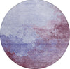 Piper Looms Chantille Watercolors ACN1138 Purple Machine Washable Area Rug Round Main Image