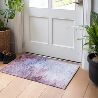 Piper Looms Chantille Watercolors ACN1138 Purple Machine Washable Area Rug Scatter Lifestyle Image Feature