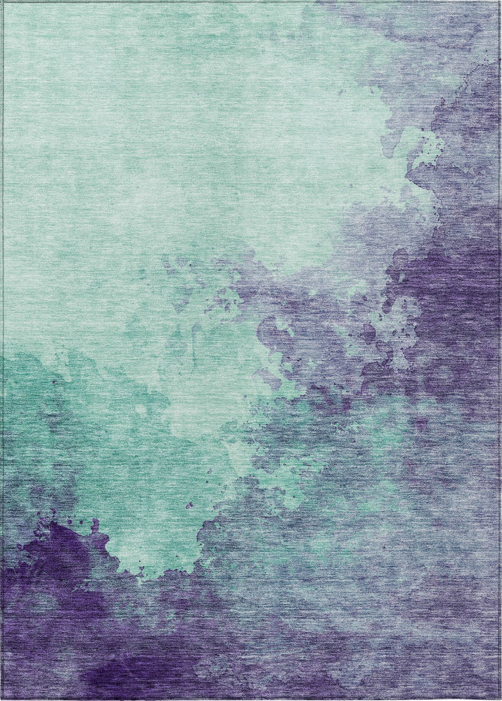 Piper Looms Chantille Watercolors ACN1138 Seafoam Machine Washable Area Rug main image