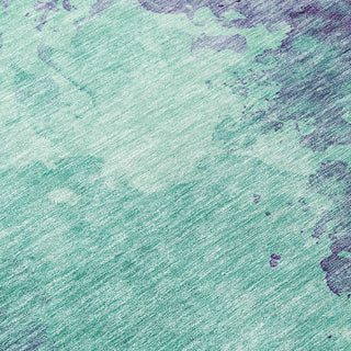 Piper Looms Chantille Watercolors ACN1138 Seafoam Machine Washable Area Rug Swatch Image