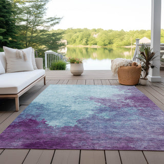 Piper Looms Chantille Watercolors ACN1138 Sky Machine Washable Area Rug Outdoor Lifestyle Image Feature