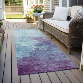 Piper Looms Chantille Watercolors ACN1138 Sky Machine Washable Area Rug Runner Outdoor Lifestyle Image Feature