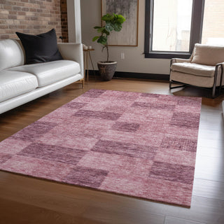 Piper Looms Chantille Geometric ACN1139 Blush Machine Washable Area Rug Lifestyle Image Feature