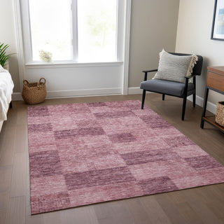 Piper Looms Chantille Geometric ACN1139 Blush Machine Washable Area Rug Lifestyle Image Feature