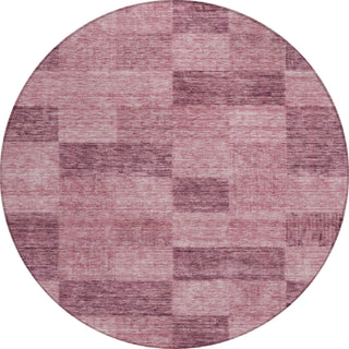 Piper Looms Chantille Geometric ACN1139 Blush Machine Washable Area Rug Round Main Image