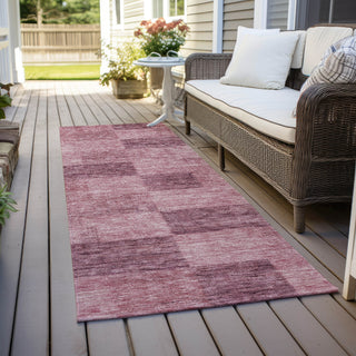 Piper Looms Chantille Geometric ACN1139 Blush Machine Washable Area Rug Runner Outdoor Lifestyle Image Feature