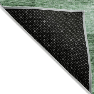 Piper Looms Chantille Geometric ACN1139 Green Machine Washable Area Rug Backing Image