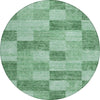 Piper Looms Chantille Geometric ACN1139 Green Machine Washable Area Rug Round Main Image