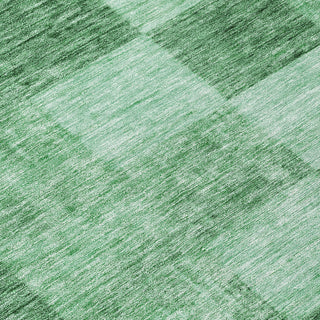Piper Looms Chantille Geometric ACN1139 Green Machine Washable Area Rug Swatch Image