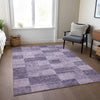 Piper Looms Chantille Geometric ACN1139 Purple Machine Washable Area Rug Lifestyle Image Feature