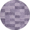 Piper Looms Chantille Geometric ACN1139 Purple Machine Washable Area Rug Round Main Image