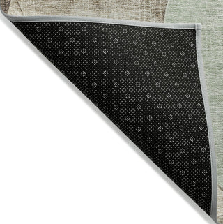 Piper Looms Chantille Geometric ACN1140 Aloe Machine Washable Area Rug Backing Image