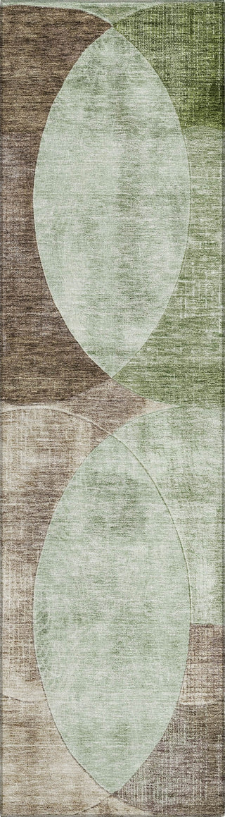 Piper Looms Chantille Geometric ACN1140 Aloe Machine Washable Area Rug Runner Main Image