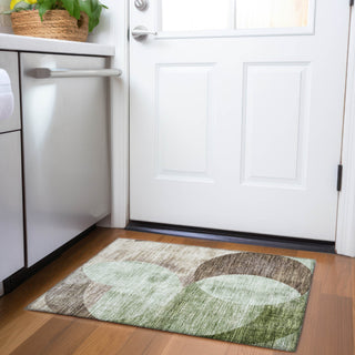 Piper Looms Chantille Geometric ACN1140 Aloe Machine Washable Area Rug Scatter Lifestyle Image Feature