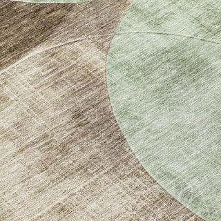 Piper Looms Chantille Geometric ACN1140 Aloe Machine Washable Area Rug Swatch Image