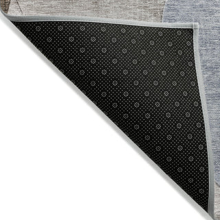 Piper Looms Chantille Geometric ACN1140 Denim Machine Washable Area Rug Backing Image