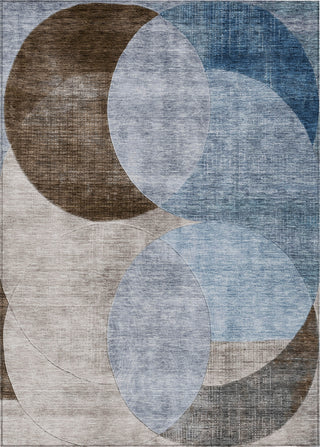Piper Looms Chantille Geometric ACN1140 Denim Machine Washable Area Rug main image