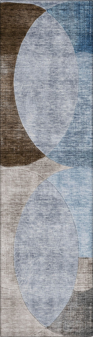 Piper Looms Chantille Geometric ACN1140 Denim Machine Washable Area Rug Runner Main Image