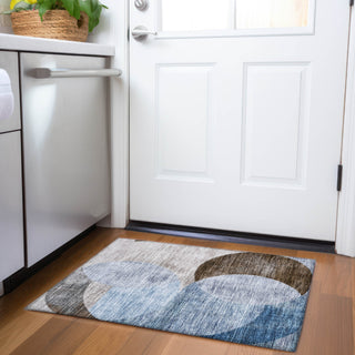 Piper Looms Chantille Geometric ACN1140 Denim Machine Washable Area Rug Scatter Lifestyle Image Feature
