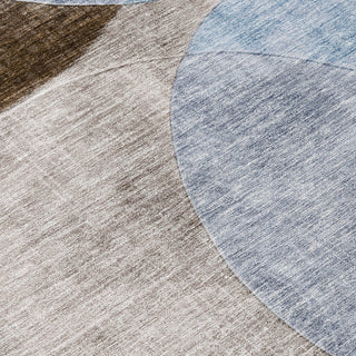 Piper Looms Chantille Geometric ACN1140 Denim Machine Washable Area Rug Swatch Image