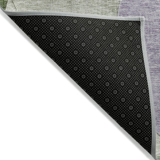 Piper Looms Chantille Geometric ACN1140 Lavender Machine Washable Area Rug Backing Image