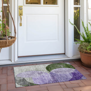 Piper Looms Chantille Geometric ACN1140 Lavender Machine Washable Area Rug Scatter Outdoor Lifestyle Image Feature