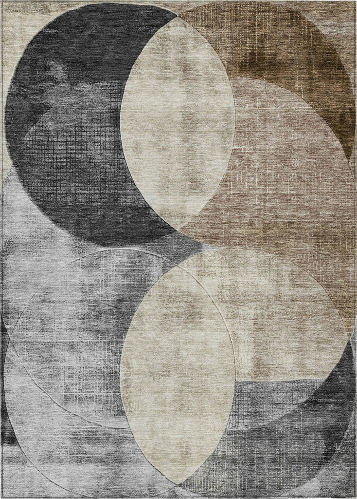 Piper Looms Chantille Geometric ACN1140 Pewter Machine Washable Area Rug main image