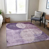 Piper Looms Chantille Geometric ACN1140 Purple Machine Washable Area Rug Lifestyle Image Feature