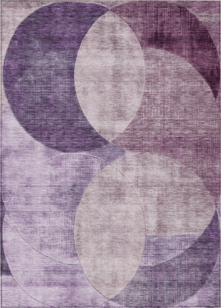 Piper Looms Chantille Geometric ACN1140 Purple Machine Washable Area Rug main image