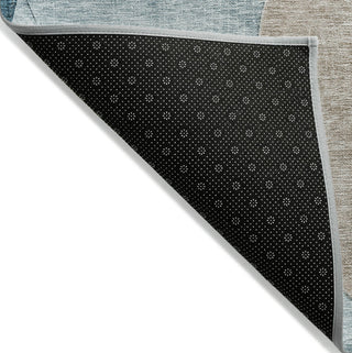 Piper Looms Chantille Geometric ACN1140 Rust Machine Washable Area Rug Backing Image