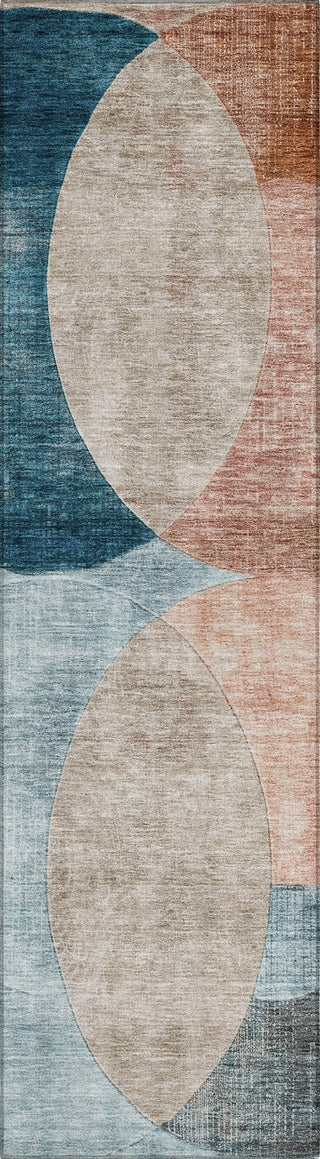 Piper Looms Chantille Geometric ACN1140 Rust Machine Washable Area Rug Runner Main Image