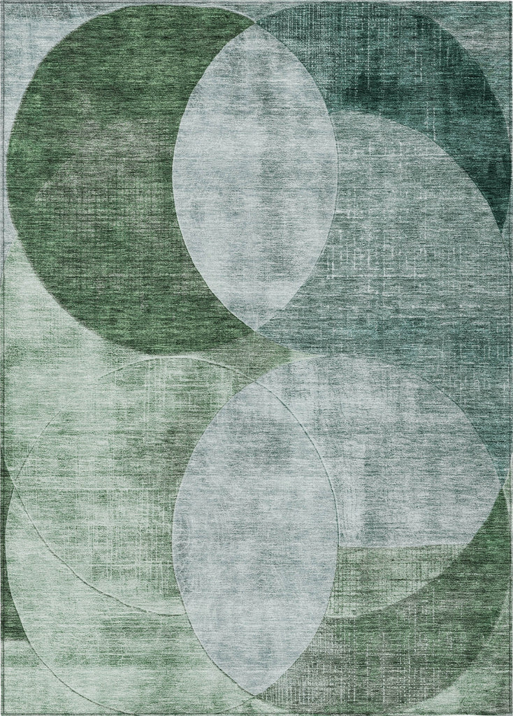 Piper Looms Chantille Geometric ACN1140 Seafoam Machine Washable Area Rug main image